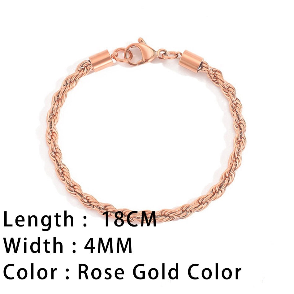 SUNIBI Classic Snake Chain Bracelets for Women Trend Gold Plated