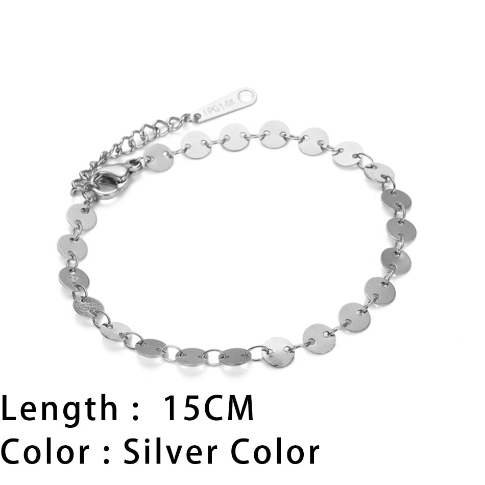 SUNIBI Classic Snake Chain Bracelets for Women Trend Gold Plated