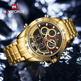 Luxury Gold Watches Mens Military Sport Quartz Digital Chronograph Wrist watch