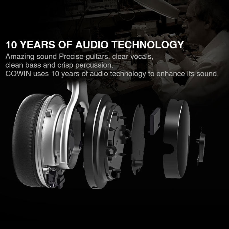 cowin E-7 bluetooth headphones wireless headset anc active noise
