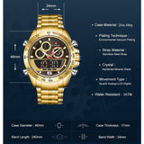 Luxury Gold Watches Mens Military Sport Quartz Digital Chronograph Wrist watch