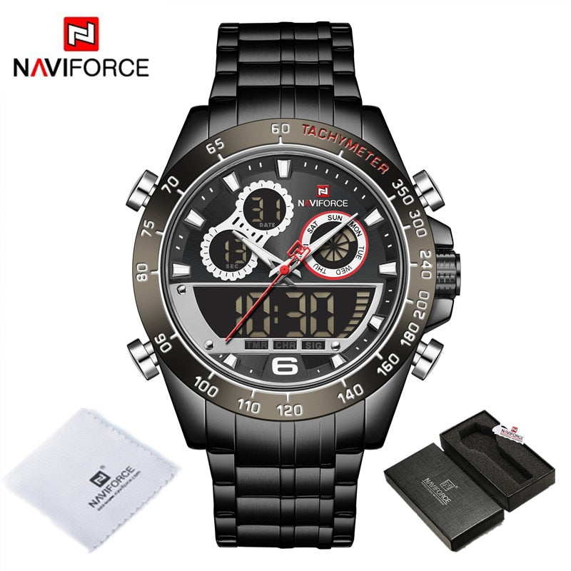 Luxury Gold Watches Mens Military Sport Quartz Digital Chronograph Wrist watch