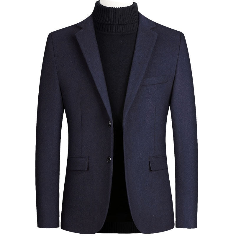 Mens Woolen Formal Wedding Tudexo Suit Jacket Men Business Casual Slim fit