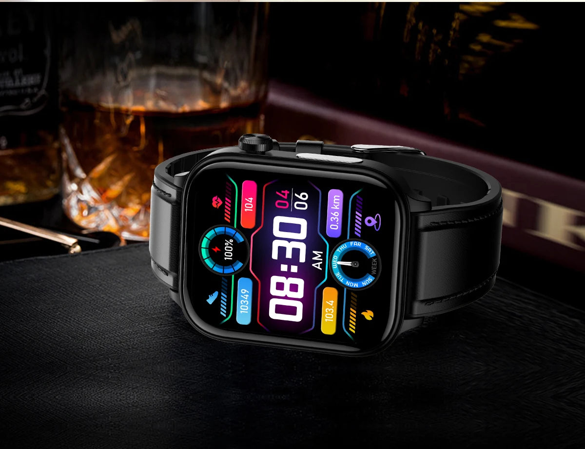 LIGE 2025 New AI Healthy Diagnosis Blood Lipid Uric Acid Blood Pressure Smart Watch Men ECG+PPG Bluetooth Call Health Smartwatch