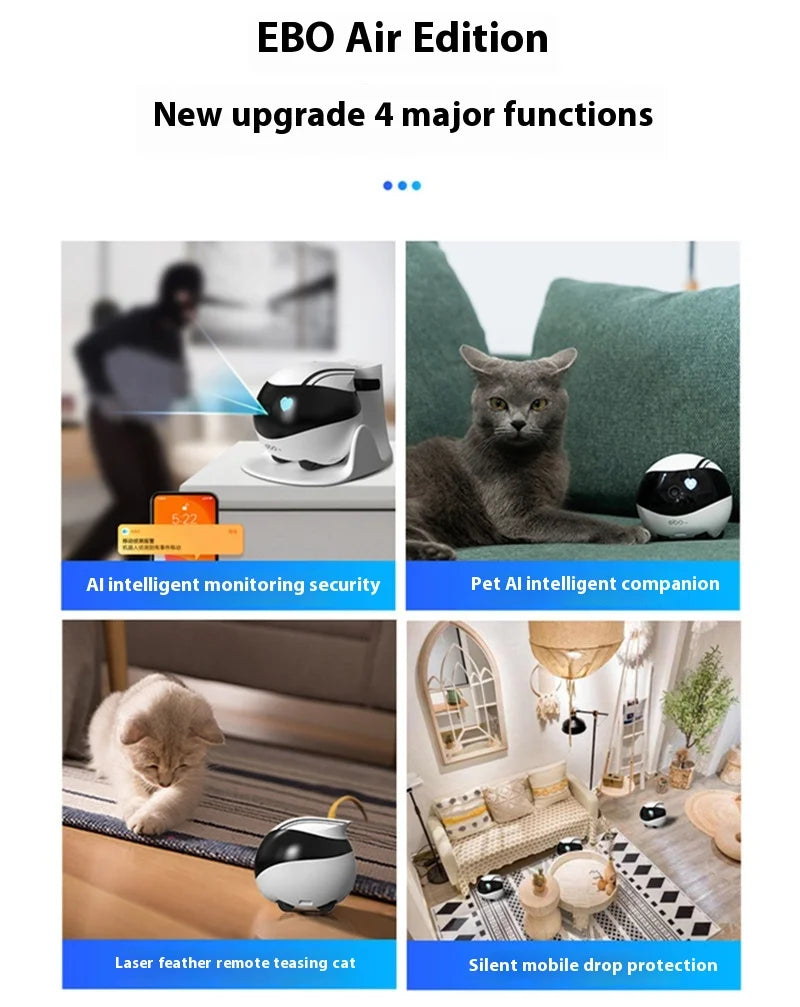 Enabot EBO AIR EBO SE Intelligent Robot Wireless Camera Robot Remote Monitoring Pet Companion Robot Realtime Control Custom Gift