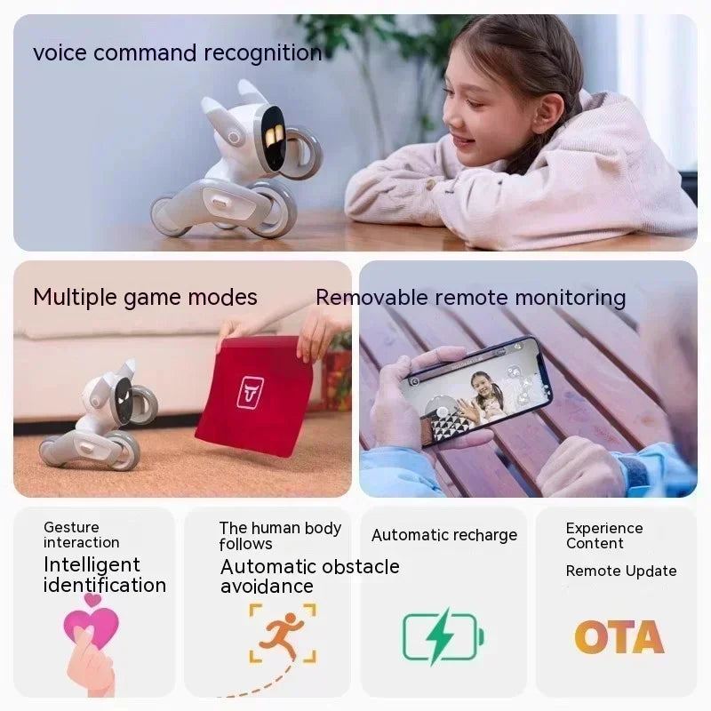 Loona Automatic Follow Dog Smart AI Facial Recognition Robot Intelligent Robot Intellig Entemotional Support Children Gifts