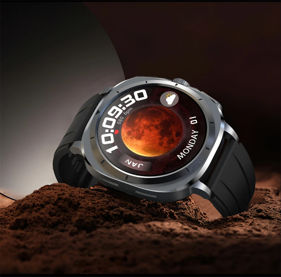 2025 New Uric Acid Blood Lipids Health Smartwatch Men Body Fat Blood Pressure Monitor AMOLED Screen NFC Man Smart Watch ECG+PPG