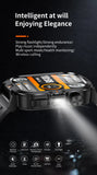 LIGE 2.01-inch HD Screen Men Smart Watch With Flashlight Outdoor Sports Men Watch IP68 Waterproof Health Monitor Call Smartwatch