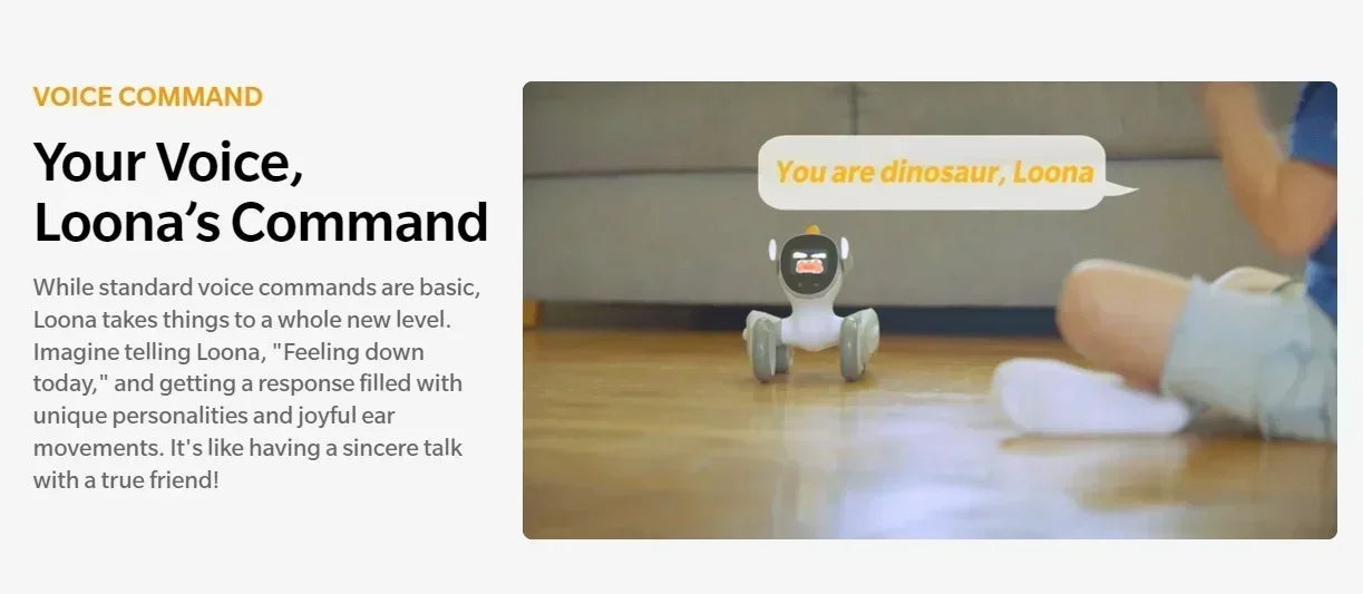 Loona Automatic Follow Dog Smart AI Facial Recognition Robot Intelligent Robot Intellig Entemotional Support Children Gifts