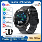 GPS Smart Watch Men Women Call Outdoor Sports Fitness Tracking Waterproof Watch Compass Heartrate Health Monitor Smartwatches