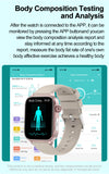 LIGE 2025 New AI Healthy Diagnosis Blood Lipid Uric Acid Blood Pressure Smart Watch Men ECG+PPG Bluetooth Call Health Smartwatch