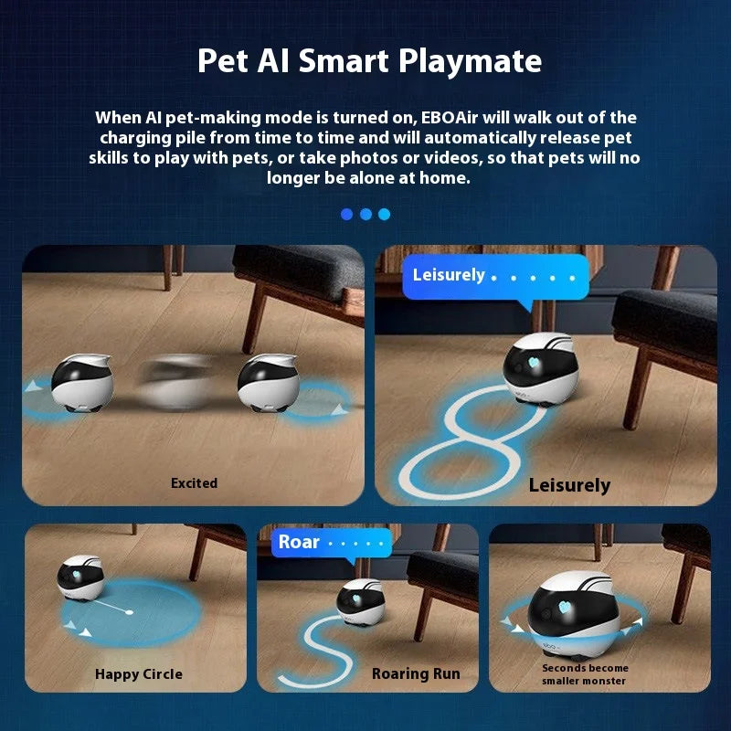 Enabot EBO AIR EBO SE Intelligent Robot Wireless Camera Robot Remote Monitoring Pet Companion Robot Realtime Control Custom Gift