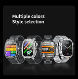 LIGE 2.01-inch HD Screen Men Smart Watch With Flashlight Outdoor Sports Men Watch IP68 Waterproof Health Monitor Call Smartwatch