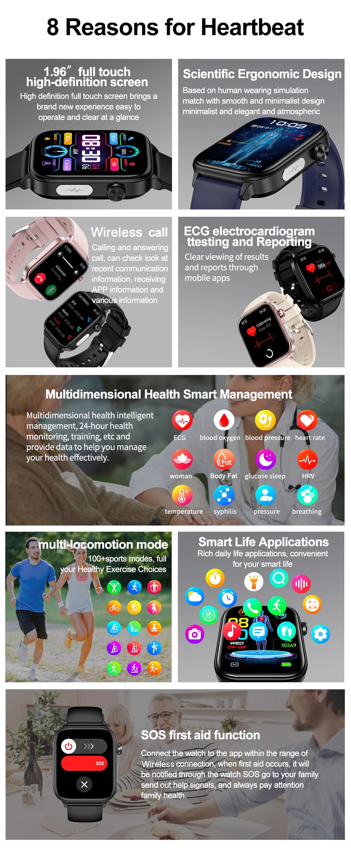 LIGE 2025 New AI Healthy Diagnosis Blood Lipid Uric Acid Blood Pressure Smart Watch Men ECG+PPG Bluetooth Call Health Smartwatch