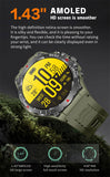 Military Grade AMOLED Smart Watch Men GPS Positioning 500 mAh Large Battery Health Monitoring 100+ Sports Mode Smartwatch 2025