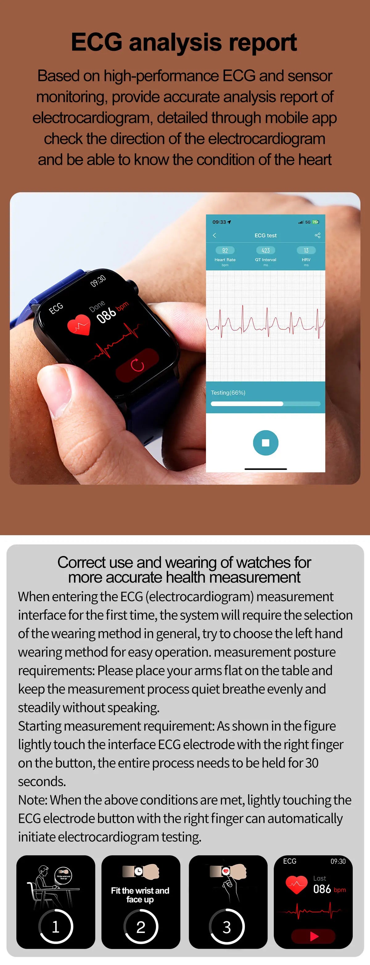LIGE 2025 New AI Healthy Diagnosis Blood Lipid Uric Acid Blood Pressure Smart Watch Men ECG+PPG Bluetooth Call Health Smartwatch