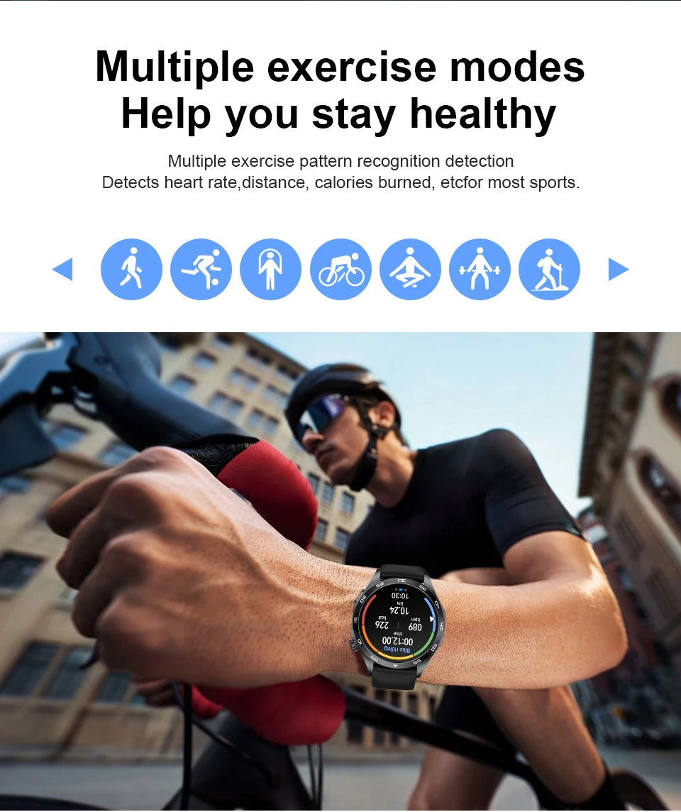 2025 New Smart Watch with ECG Men Blood Pressure Heart Rate Monitoring Sports Watch Bluetooth Call Health Smartwatch for Xiaomi