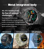 Military Grade AMOLED Smart Watch Men GPS Positioning 500 mAh Large Battery Health Monitoring 100+ Sports Mode Smartwatch 2025
