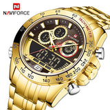 Luxury Gold Watches Mens Military Sport Quartz Digital Chronograph Wrist watch