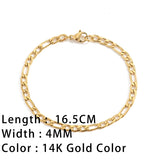 SUNIBI Classic Snake Chain Bracelets for Women Trend Gold Plated