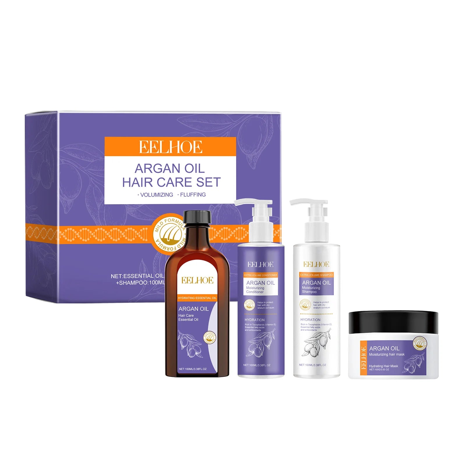 EELHOE Moroccan Nut Oil Fluffy Abundant Set Moisturizing Hair