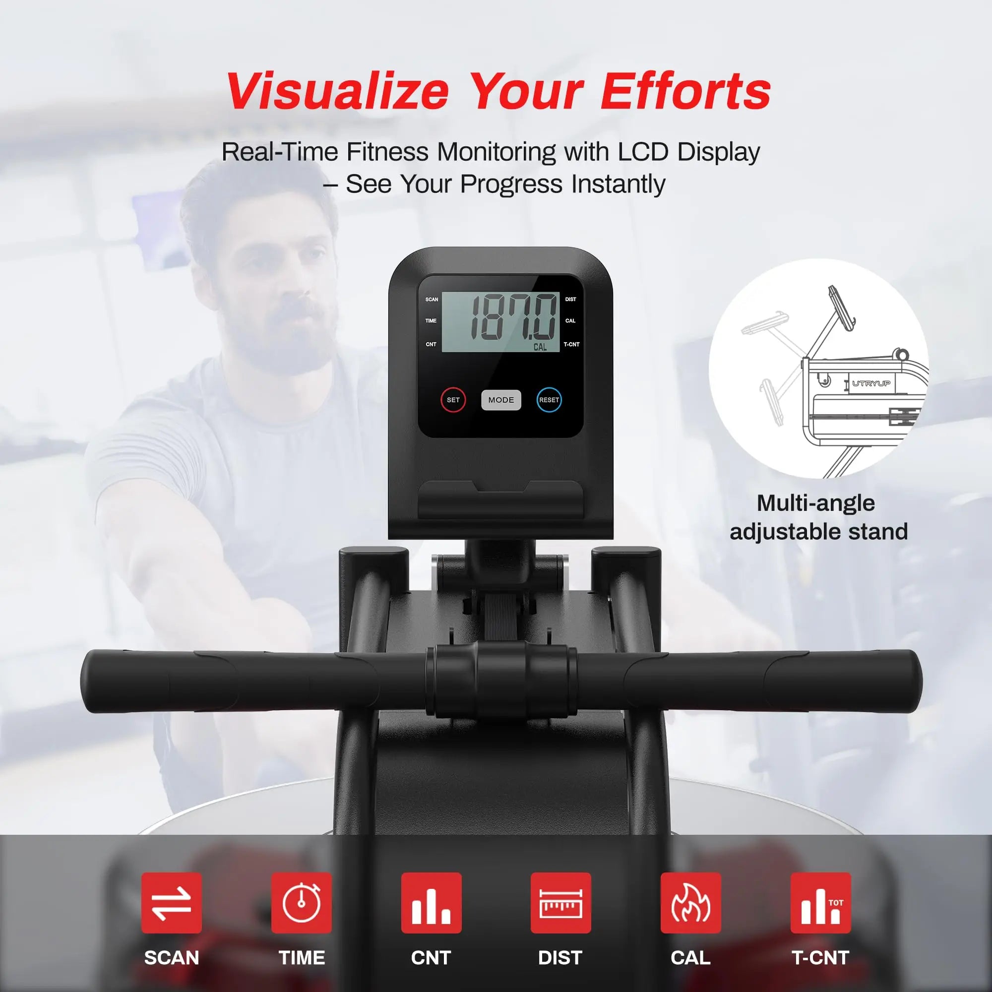 UTRYUP Magnetic Rowing Machines R05 Water Rower