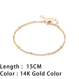 SUNIBI Classic Snake Chain Bracelets for Women Trend Gold Plated