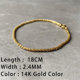 SUNIBI Classic Snake Chain Bracelets for Women Trend Gold Plated