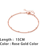 SUNIBI Classic Snake Chain Bracelets for Women Trend Gold Plated