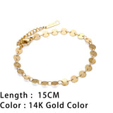 SUNIBI Classic Snake Chain Bracelets for Women Trend Gold Plated