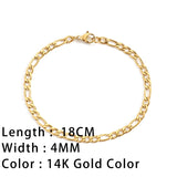 SUNIBI Classic Snake Chain Bracelets for Women Trend Gold Plated