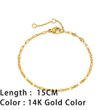 SUNIBI Classic Snake Chain Bracelets for Women Trend Gold Plated