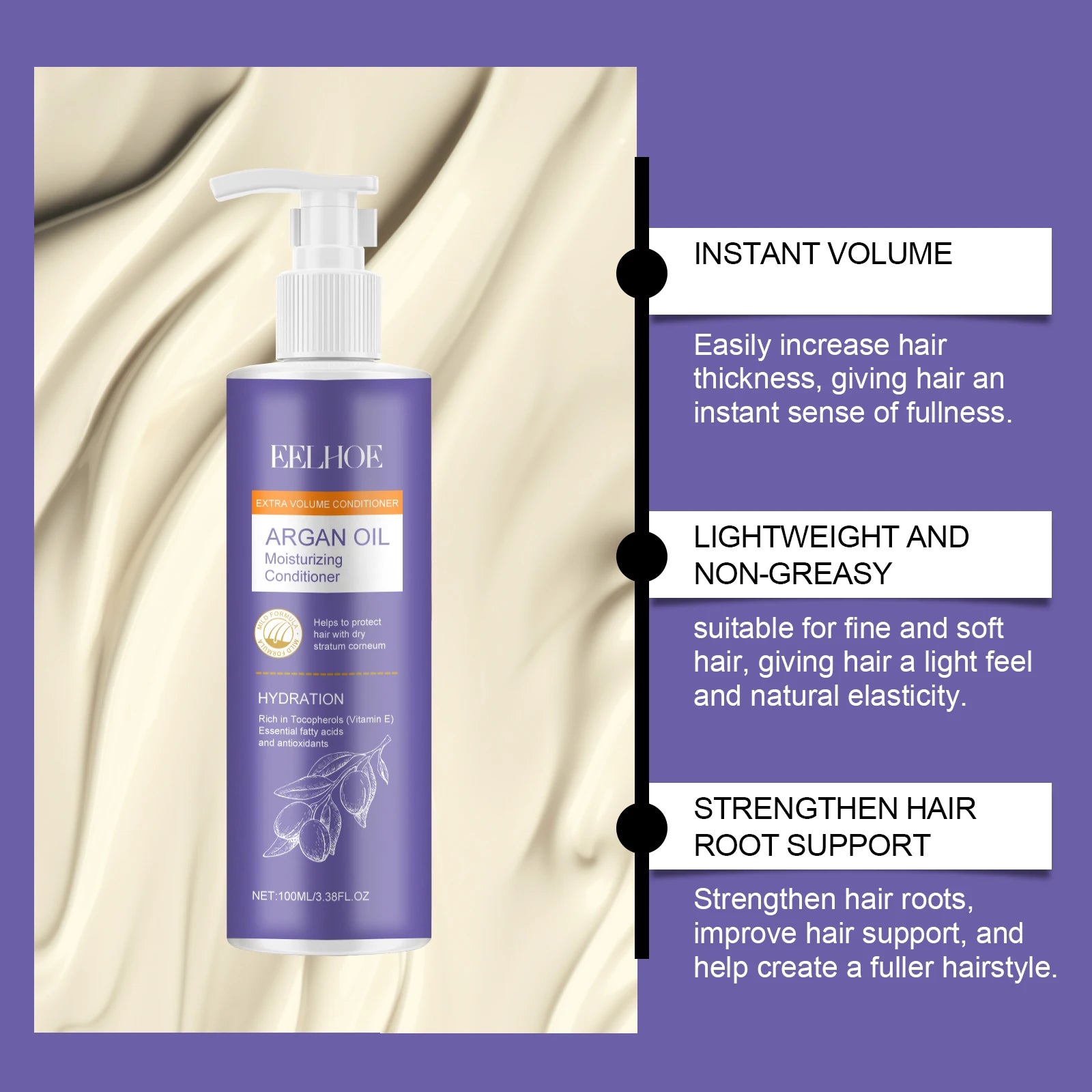 EELHOE Moroccan Nut Oil Fluffy Abundant Set Moisturizing Hair