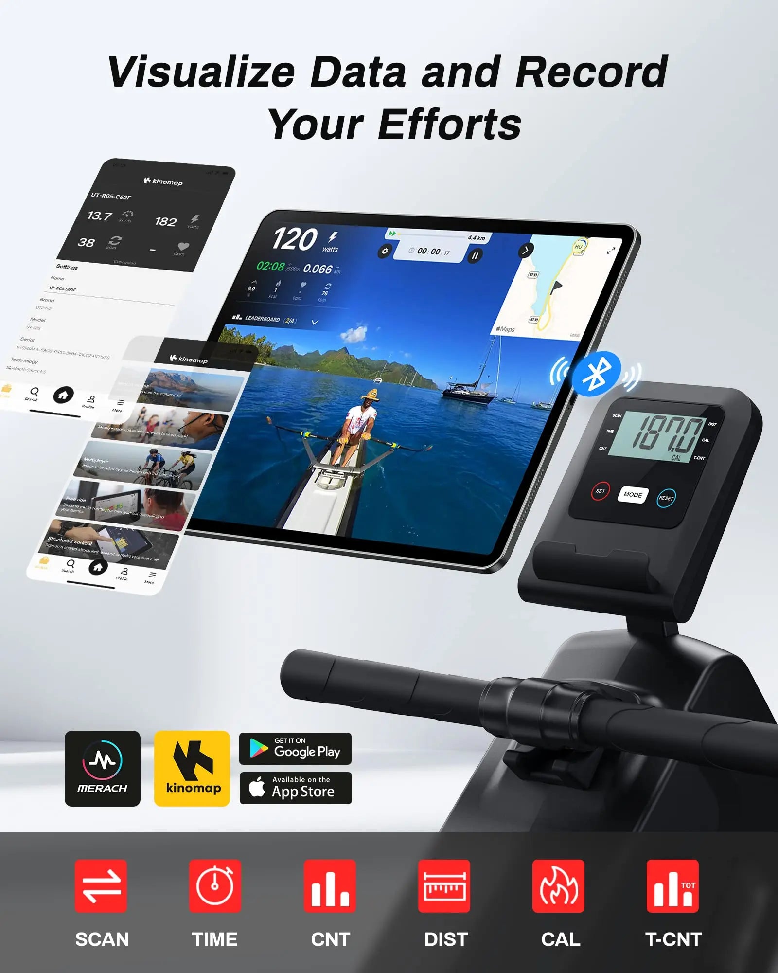 UTRYUP Magnetic Rowing Machines R05 Water Rower