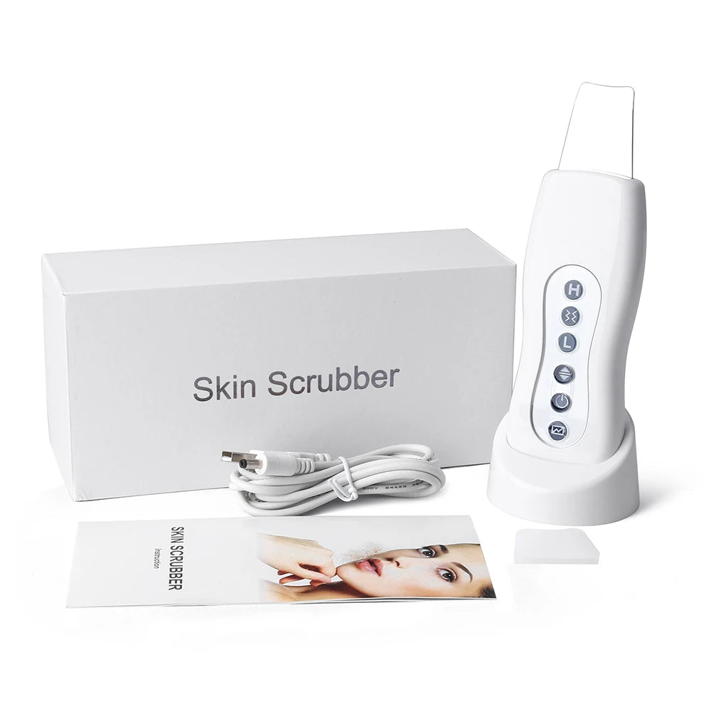 Ultrasonic Skin Scrubber Deep Facial Cleaner