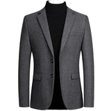 Mens Woolen Formal Wedding Tudexo Suit Jacket Men Business Casual Slim fit