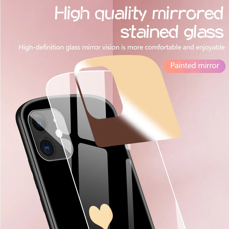 iPhone 16 15 14 13 12 11 Pro XS Max X 8 7 Plus Mirror Lanyard Cover