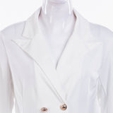 Elegant Dresses women dress Office casual blazer white Black dress