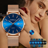 CRRJU Luxury Fashion Woman Bracelet Watch Women Casual Waterproof