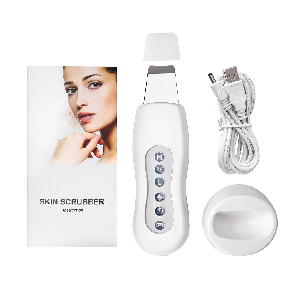 Ultrasonic Skin Scrubber Deep Facial Cleaner