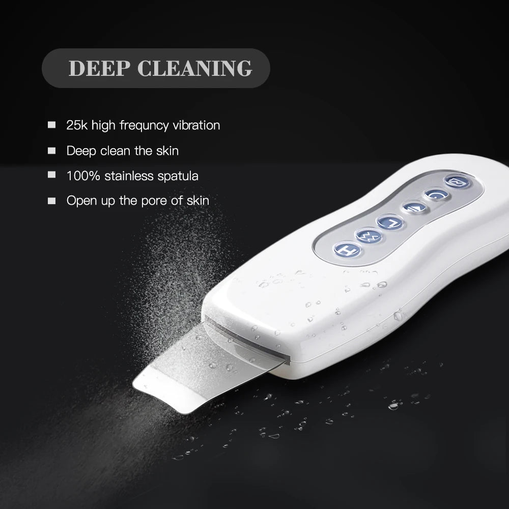 Ultrasonic Skin Scrubber Deep Facial Cleaner