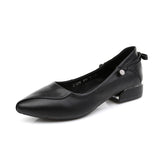 GKTINOO Brand Shoes Thick Heel Ladies Pumps Genuine Leather