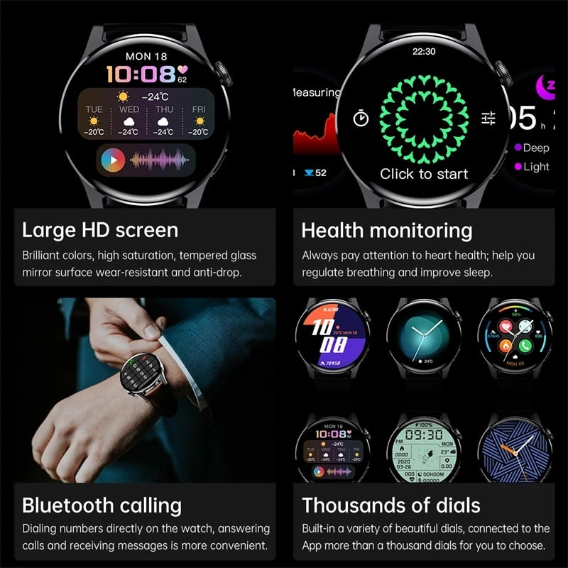 LIGE New Bluetooth Call Smart Watch Men Full Touch Sport Fitness Watches