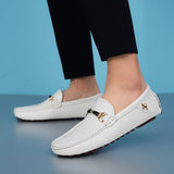 Men's Leather Shoes Drving Shoes Soft Comfortable Slip on Office Man Formal Shoes