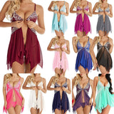 Sleepwear Sexy Lingerie Women Night Mini Dress Hot See