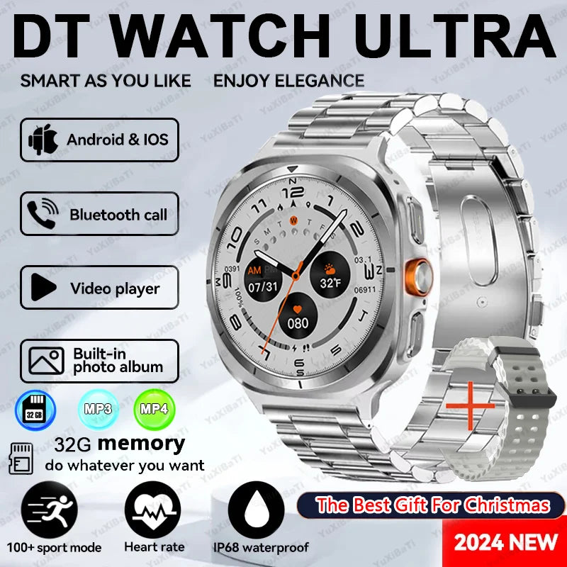 2025New Galaxy Watch 7 Ultra Smart Watch Men 32GB Memory GPS NFC 1.5
