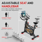 Indoor stationary exercise bike for home fitness