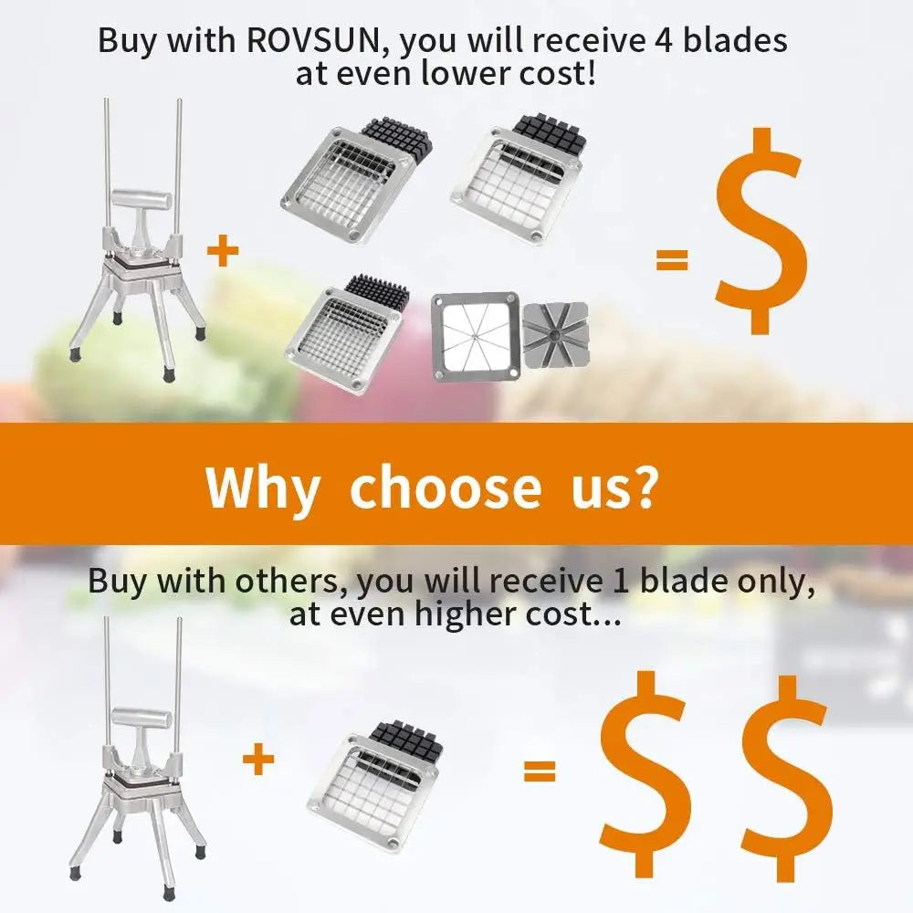 Commercial Vegetable Chopper with 4 Blades