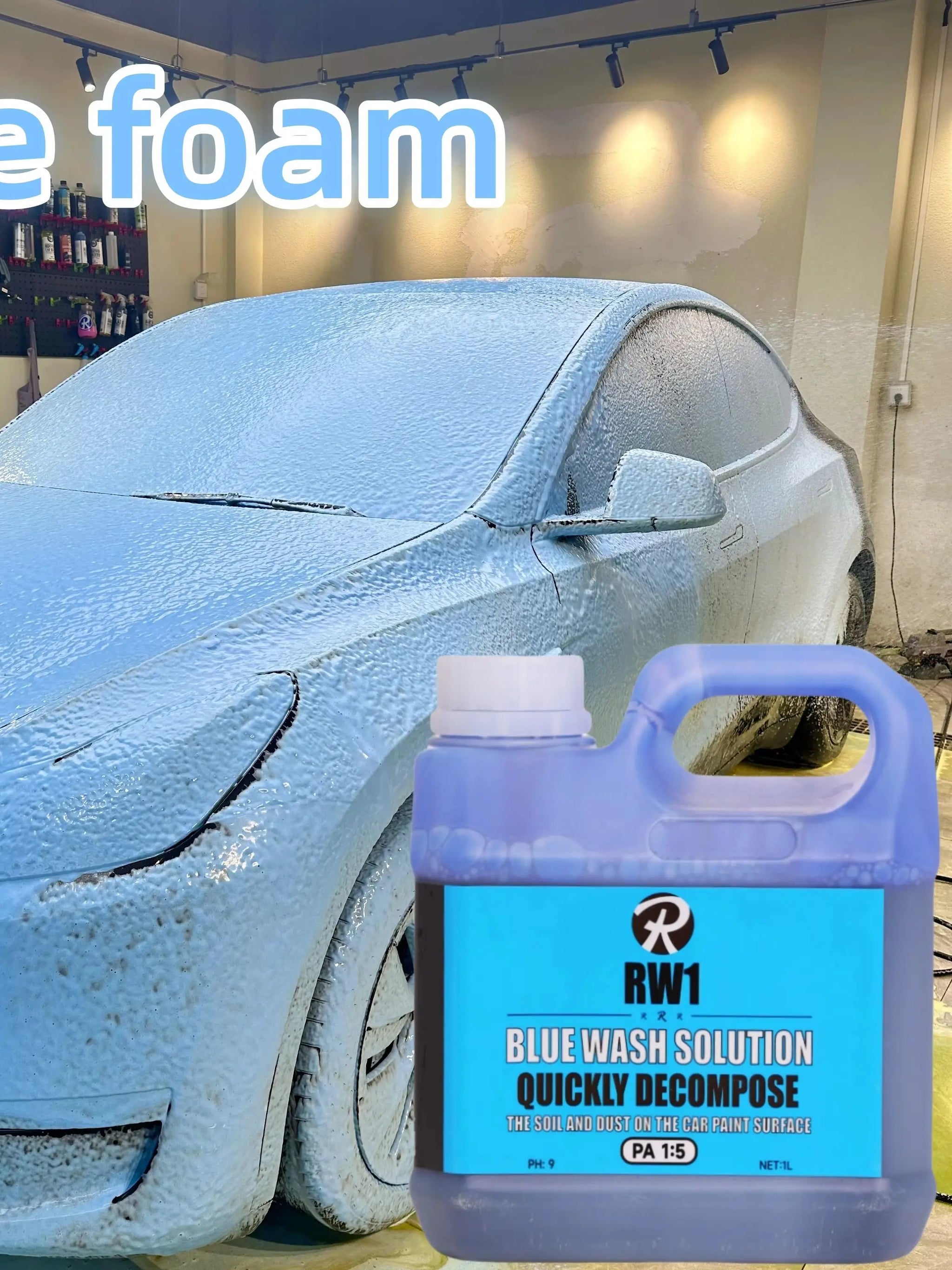 Foaming Car Wash Soap, High-Suds pH-Balanced Car Shampoo,