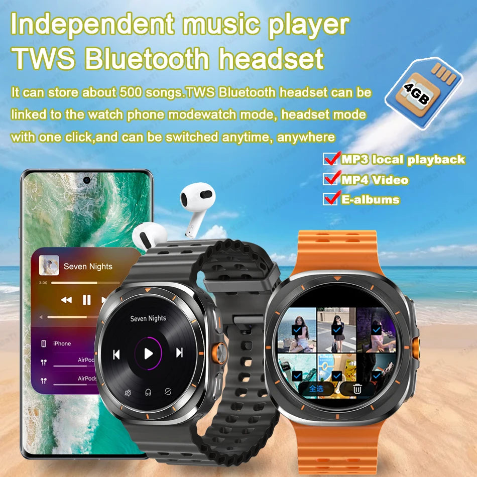 2025New Galaxy Watch 7 Ultra Smart Watch Men 32GB Memory GPS NFC 1.5